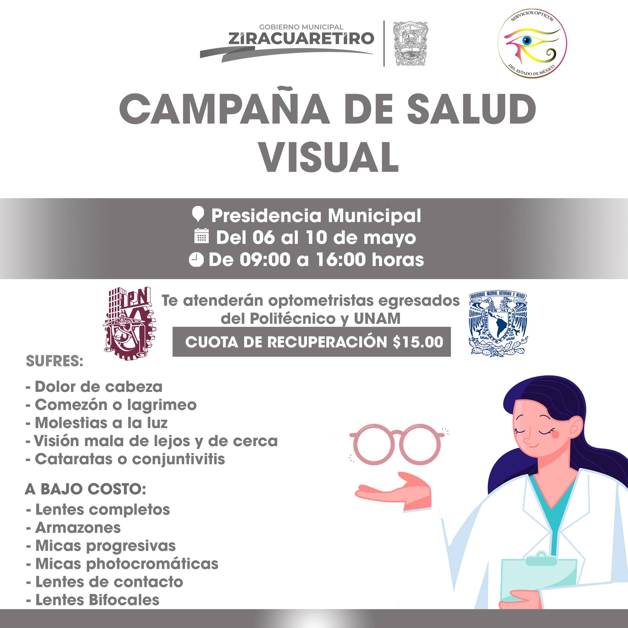 Campaña de Salud Visual en Ziracuaretiro 